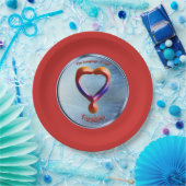 Doodlen auf dem Symbol der Freundschaft Pappteller (Party)