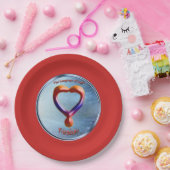 Doodlen auf dem Symbol der Freundschaft Pappteller (Party)