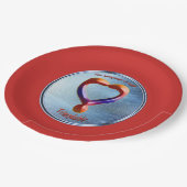 Doodlen auf dem Symbol der Freundschaft Pappteller (Schrägansicht)