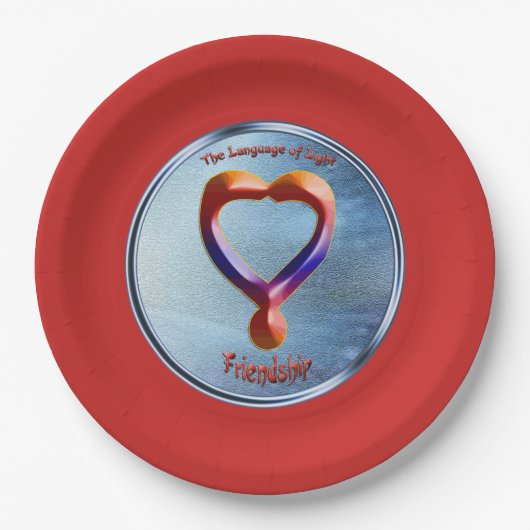 Doodlen auf dem Symbol der Freundschaft Pappteller (Vorderseite)