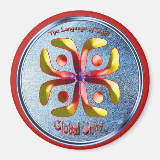 Doodlen auf dem Symbol der globalen Einheit Magnet (Vorne)