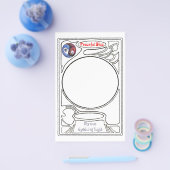 Doodlen auf dem Symbol des Friedlichen Bliss Flyer (Einzeln)