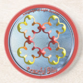 Doodlen auf dem Symbol des Friedlichen Bliss Getränkeuntersetzer (Vorne)