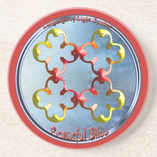 Doodlen auf dem Symbol des Friedlichen Bliss Getränkeuntersetzer (Vorne)