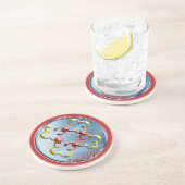 Doodlen auf dem Symbol des Friedlichen Bliss Getränkeuntersetzer (Seite)