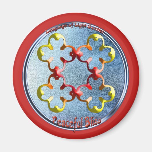 Doodlen auf dem Symbol des Friedlichen Bliss Magnet (Vorne)