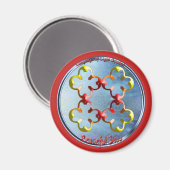 Doodlen auf dem Symbol des Friedlichen Bliss Magnet (Vorderseite/Rückseite)