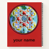 Doodlen auf dem Symbol des Friedlichen Bliss Notizblock (Rückseite)