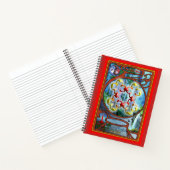 Doodlen auf dem Symbol des Friedlichen Bliss Notizblock (Innenseite)