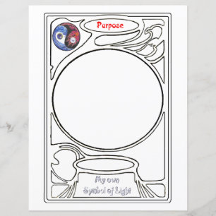 Doodlen auf dem Symbol des Zwecks