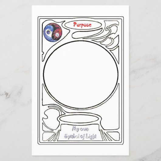 Doodlen auf dem Symbol des Zwecks Flyer (Vorne)