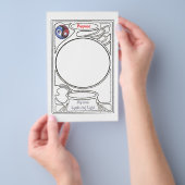 Doodlen auf dem Symbol des Zwecks Flyer (Handgriff)