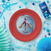 Doodlen auf dem Symbol des Zwecks Pappteller (Party)