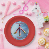 Doodlen auf dem Symbol des Zwecks Pappteller (Party)