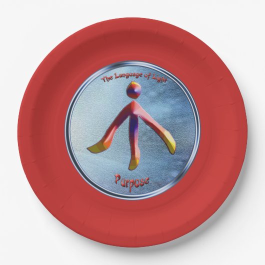 Doodlen auf dem Symbol des Zwecks Pappteller (Vorderseite)