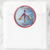 Doodlen auf dem Symbol des Zwecks Runder Aufkleber (Tasche)