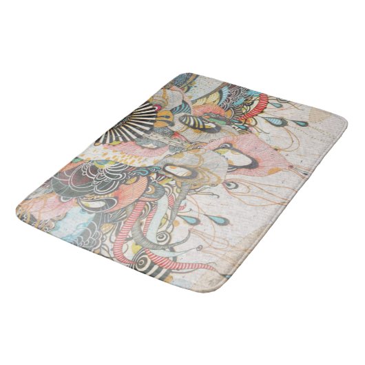 Doodlen auf der Lichtsprache Badematte (Schrägansicht)