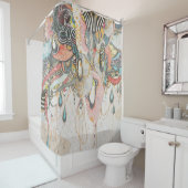 Doodlen auf der Lichtsprache Duschvorhang (Beispiel)