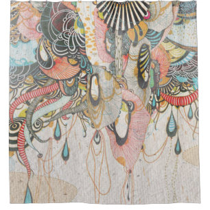 Doodlen auf der Lichtsprache Duschvorhang