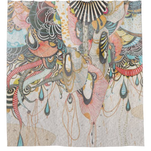 Doodlen auf der Lichtsprache Duschvorhang (Vorderseite)