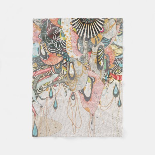 Doodlen auf der Lichtsprache Fleecedecke (Vorderseite)