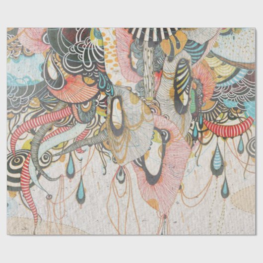 Doodlen auf der Lichtsprache Geschenkpapier (Flach)