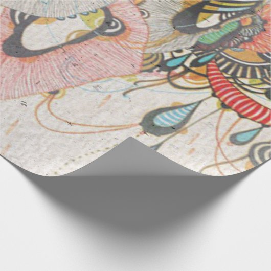 Doodlen auf der Lichtsprache Geschenkpapier (Ecke)