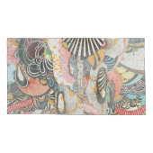 Doodlen auf der Lichtsprache Kissenbezug (Rückseite-Links)