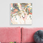 Doodlen auf der Lichtsprache Leinwanddruck (Insitu (Wohnzimmer))