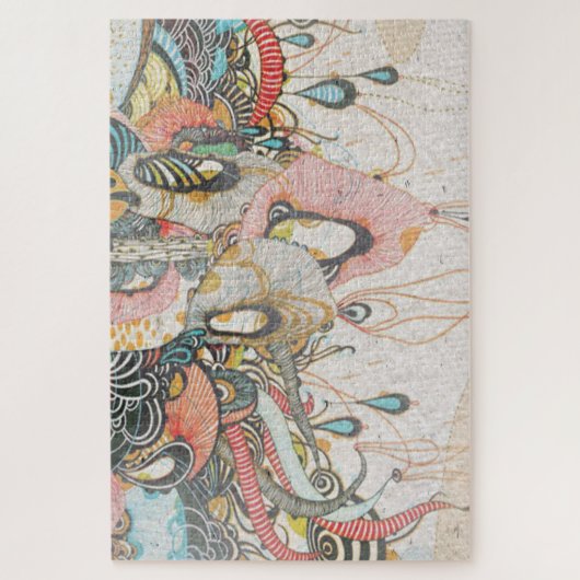 Doodlen auf der Lichtsprache Puzzle (Vertikal)