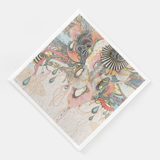 Doodlen auf der Lichtsprache Serviette (Ecke)