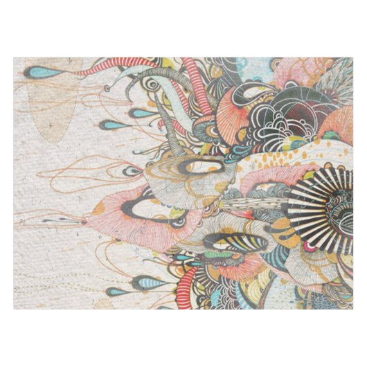 Doodlen auf der Lichtsprache Tischdecke (Vorderseite (Horizontal))