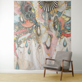 Doodlen auf der Lichtsprache Wandteppich (Beispiel)