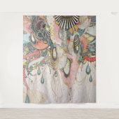 Doodlen auf der Lichtsprache Wandteppich (Vorderseite)