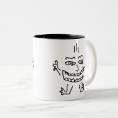 DoodleNut wild character 0002 Zweifarbige Tasse (VorderseiteRechts)
