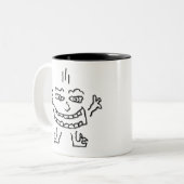 DoodleNut wild character 0002 Zweifarbige Tasse (Vorderseite Links)