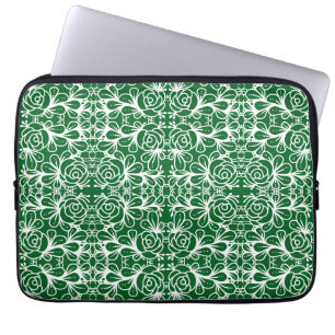 Doodlerosen grün laptopschutzhülle