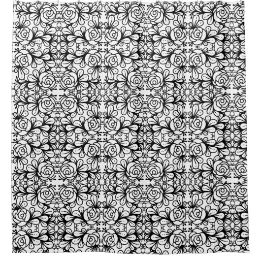Doodleroses Duschvorhang (Vorderseite)