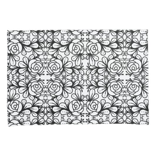 Doodleroses Kissenbezug (Vorderseite-Rechts)