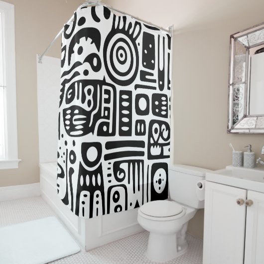 Doodles 1 von 4 duschvorhang (Beispiel)