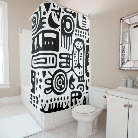 Doodles 2 von 4 duschvorhang (Beispiel)