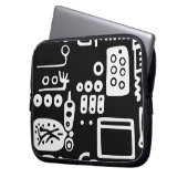 Doodles Abstrakt Moderne Formen Laptopschutzhülle (Vorderseite Links)