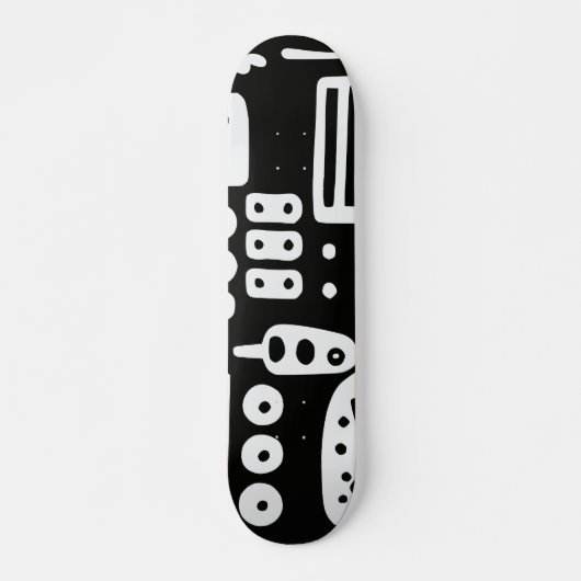 Doodles Abstrakt Moderne Formen Skateboard (Vorne)