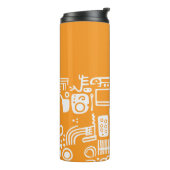 Doodles Abstrakt Moderne Formen Thermosbecher (Nach links gedreht)