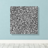 Doodles auf Leinwand (Insitu (Holzboden))