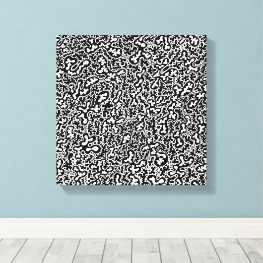 Doodles auf Leinwand (Insitu (Holzboden))