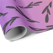 Doodles auf Orange & Lila Geschenkpapier (Rolleneckpunkt)