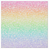 Doodles auf Pastel Rainbow Gradient Fabric Stoff (Muster)