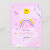 Doodles Birthday Party Einladung (Vorne/Hinten)