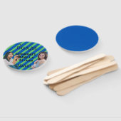 Doodles Black Blue and Lime Green Graduation Fächer (Non-assembled)